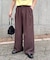 【UNISEX】タックボリュームワイドスラックスパンツ/サイドラインスラックス