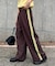 【UNISEX】タックボリュームワイドスラックスパンツ/サイドラインスラックス