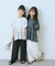 【KIDS】フラワー刺繍パイピングパンツ（親子おそろい対応）：100～150cm