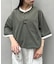 【UNISEX】【汗シミ防止】レイヤードライクヘンリーTEE
