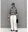 【UNISEX】透かし編みメッシュボーダーハーフジップサマーニットポロ