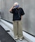 【UNISEX】スプレー加工ヘンリーTEE