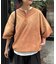 【UNISEX】スプレー加工ヘンリーTEE
