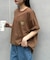 【UNISEX】ピンボーダーワンポイント刺繍ロゴTシャツ