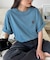 【UNISEX】ピンボーダーワンポイント刺繍ロゴTシャツ
