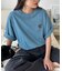 【UNISEX】ピンボーダーワンポイント刺繍ロゴTシャツ