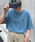 【UNISEX】ピンボーダーワンポイント刺繍ロゴTシャツ