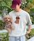 【UNISEX】アニマル柄サマーニット袖切替し配色TEE