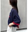 【UNISEX】アニマル柄サマーニット袖切替し配色TEE
