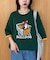 【UNISEX】アニマル柄サマーニット袖切替し配色TEE