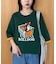 【UNISEX】アニマル柄サマーニット袖切替し配色TEE