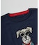 【UNISEX】アニマル柄サマーニット袖切替し配色TEE