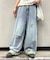 【UNISEX】ライトオンスカラーロールアップダメージデニム
