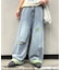 【UNISEX】ライトオンスカラーロールアップダメージデニム