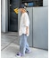 【UNISEX】ライトオンスカラーロールアップダメージデニム