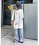 【UNISEX】ライトオンスカラーロールアップダメージデニム