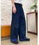 【UNISEX】ライトオンスカラーロールアップダメージデニム