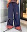 【UNISEX】ライトオンスカラーロールアップダメージデニム