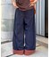 【UNISEX】ライトオンスカラーロールアップダメージデニム