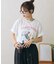 【AMALFI】ワンポイント刺繍アソートプリントTee