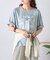 【AMALFI】ワンポイント刺繍アソートプリントTee