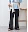 裾フリル切替メッシュレースフレアパンツ