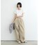 【3サイズ展開/接触冷感】ピコレースツイルバレルパンツ