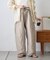 【3サイズ展開/接触冷感】ピコレースツイルバレルパンツ