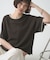 【接触冷感/二の腕カバーも叶う◎】配色ラグラン半袖ニットTee