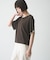 【接触冷感/二の腕カバーも叶う◎】配色ラグラン半袖ニットTee