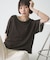 【接触冷感/二の腕カバーも叶う◎】配色ラグラン半袖ニットTee