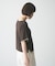 【接触冷感/二の腕カバーも叶う◎】配色ラグラン半袖ニットTee