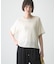 【接触冷感/二の腕カバーも叶う◎】配色ラグラン半袖ニットTee
