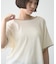 【接触冷感/二の腕カバーも叶う◎】配色ラグラン半袖ニットTee