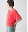 【接触冷感/二の腕カバーも叶う◎】配色ラグラン半袖ニットTee