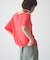 【接触冷感/二の腕カバーも叶う◎】配色ラグラン半袖ニットTee