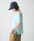 【接触冷感/二の腕カバーも叶う◎】配色ラグラン半袖ニットTee