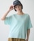【接触冷感/二の腕カバーも叶う◎】配色ラグラン半袖ニットTee