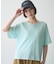 【接触冷感/二の腕カバーも叶う◎】配色ラグラン半袖ニットTee