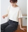 【接触冷感/二の腕カバーも叶う◎】配色ラグラン半袖ニットTee
