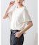 【接触冷感/二の腕カバーも叶う◎】配色ラグラン半袖ニットTee