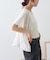 【接触冷感/二の腕カバーも叶う◎】配色ラグラン半袖ニットTee