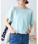 【接触冷感/二の腕カバーも叶う◎】配色ラグラン半袖ニットTee