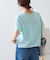 【接触冷感/二の腕カバーも叶う◎】配色ラグラン半袖ニットTee