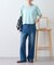 【接触冷感/二の腕カバーも叶う◎】配色ラグラン半袖ニットTee