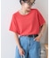 【接触冷感/二の腕カバーも叶う◎】配色ラグラン半袖ニットTee