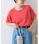 【接触冷感/二の腕カバーも叶う◎】配色ラグラン半袖ニットTee