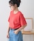 【接触冷感/二の腕カバーも叶う◎】配色ラグラン半袖ニットTee