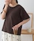 【接触冷感/二の腕カバーも叶う◎】配色ラグラン半袖ニットTee