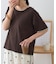 【接触冷感/二の腕カバーも叶う◎】配色ラグラン半袖ニットTee